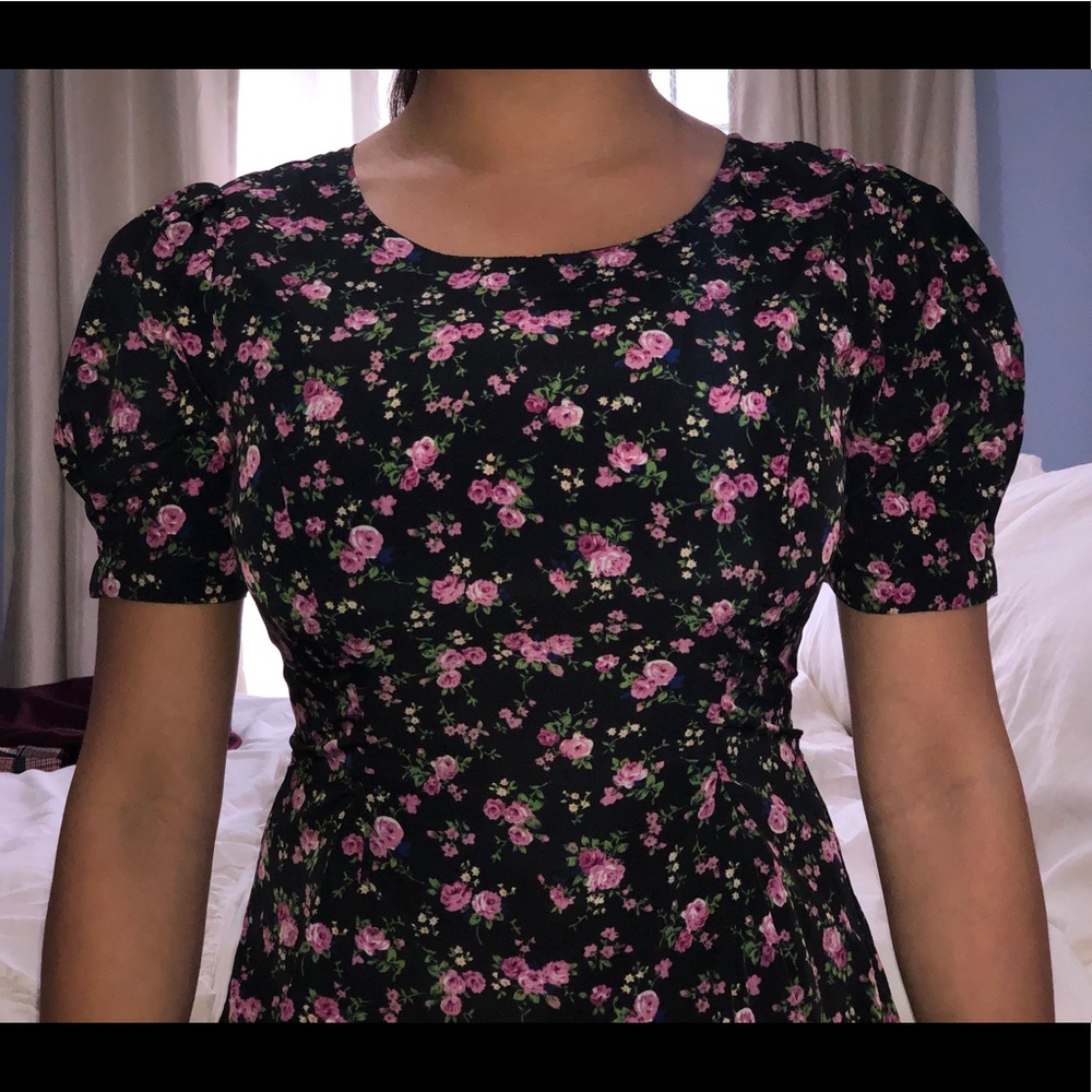 Silk floral dress